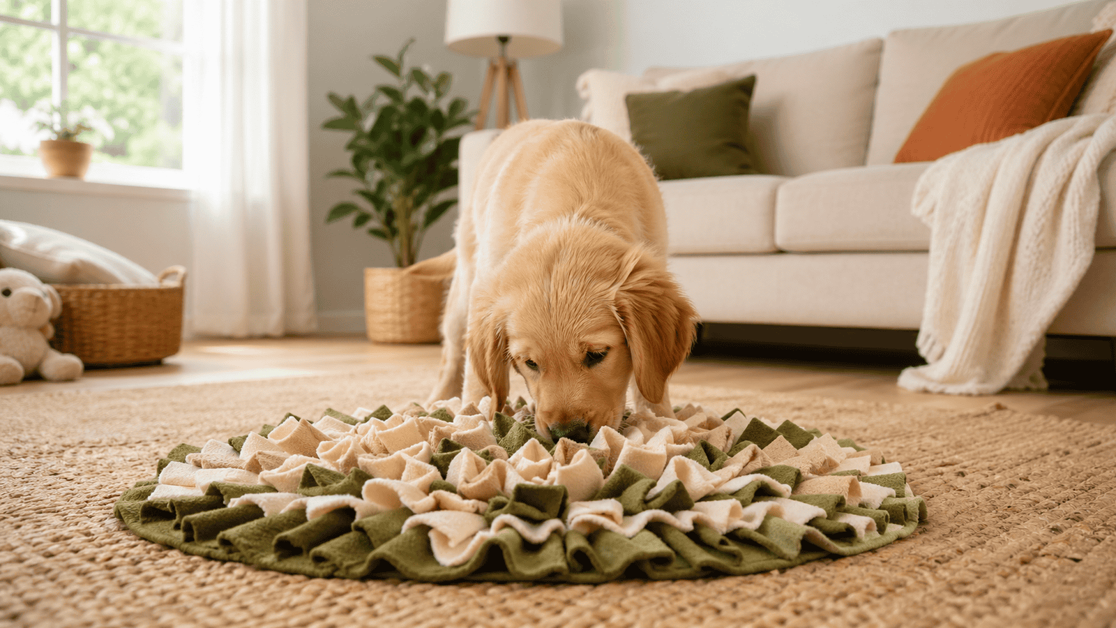 Puppy enrichment routine for morning, afternoon, evening, and bedtime