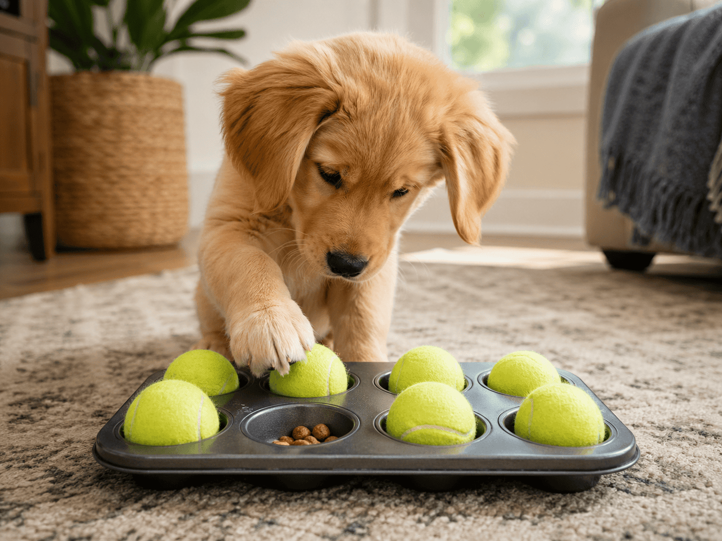 Puppy enrichment activity for mental stimulation and calm routines