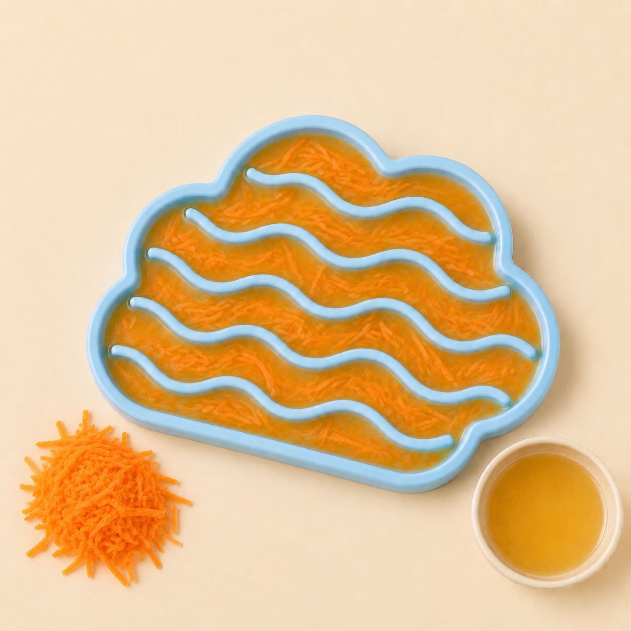 carrot and broth frozen lick mat recipe for puppies